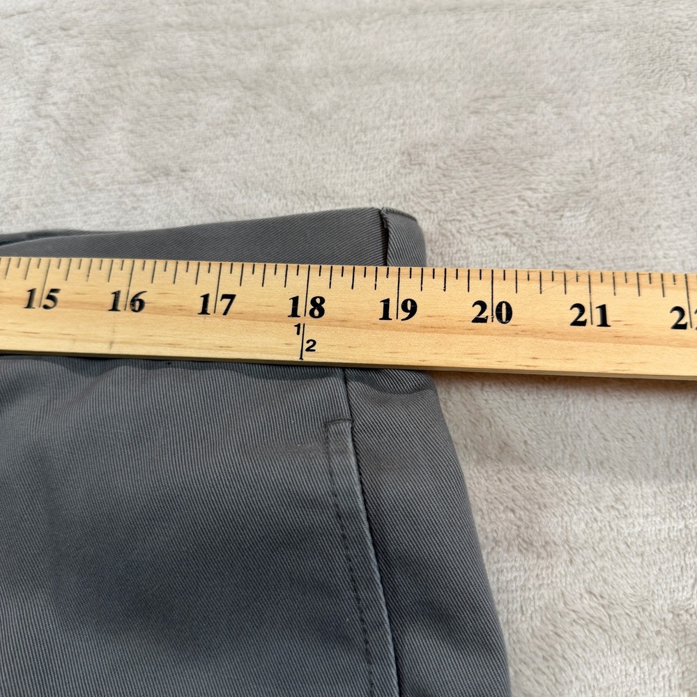 Brooks Brothers Mens 38x30 Advantage Chino Clark Grey Flat Front Cotton Pants - Picture 7 of 10